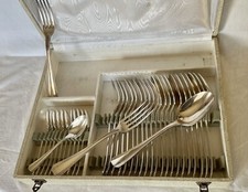 MENAGERE EN METAL ARGENTE CHRISTOFLE MODELE BOREAL  ART DECO 36 PIECES