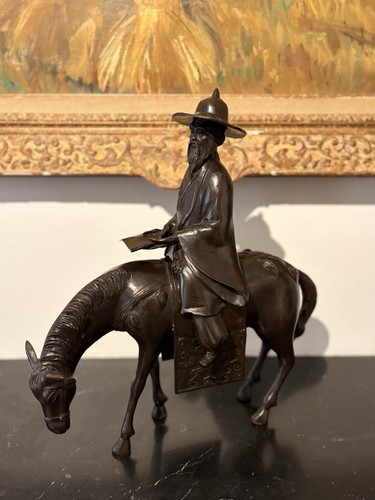 Sculpture bronze patine - en,