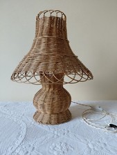 🌾 Ancienne lampe en osier