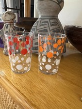 Lot 2 verres à pois biscuits