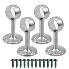 4 Pièces Support de Tringle à Rideau Support de fixation pour plafond Acier I...