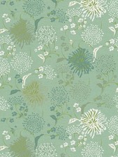 Papier Peint Avec Motif Floral De Pissenlit – Vert, Blanc