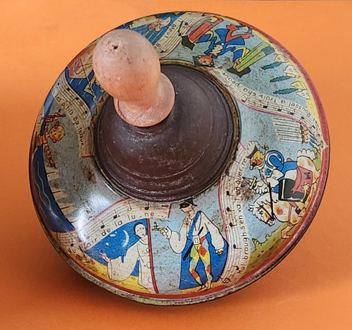 Jouet ancien petite toupie - jouet,