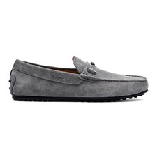 Tod ’S pour Hommes Ville Gommino Daim Conduite Chaussures Gris US 9.5 UK 8