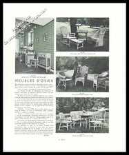 1912 Les Meubles en Rotin en osier ancien Salon de jardin Rattan furniture