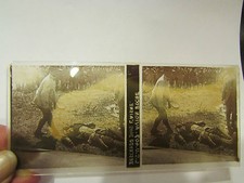 plaque verre stereo photo guerre 1914 18 militaire avion allemand abattu aisne A