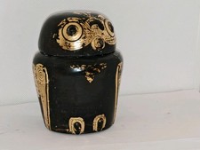 Boîte ronde à thé en laqué