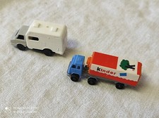 Lot de 2 Véhicules Kinder  un Camion et Camping car 