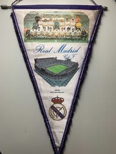 RARE FANION GRAND FORMAT VINTAGE - PEQUENO HISTORIAL DEL REAL MADRID 1902-1972