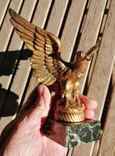 ancien porte montre a gousset aigle en régule terrasse marbre vert de mer