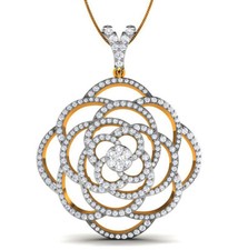 3.50ct Naturel Diamant Rond 14K Solide Jaune Or Anniversaire Mariage Pendentif