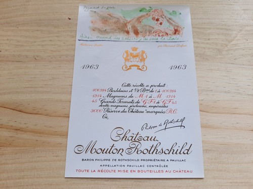 étiquette vin chateau - , mouton