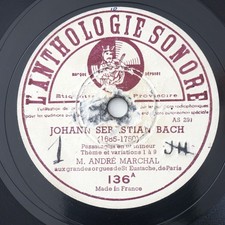 André Marchal Organ Bach Passacaglia 78RPM Anthologie Sonore 136 & 137