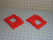 2 x LEGO Car Base Red 4 x 5