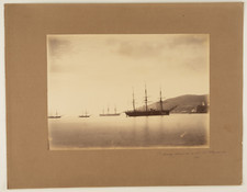 Jean Gaspard, dit Gaspy Roman, bateaux, escadre française en rade de Villefranch