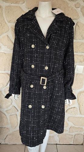 Manteau noir blanc - manteau,