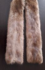 Belle et longue écharpe en vison - 1,20 m - couleur beige clair