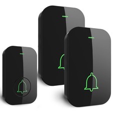 Sonnette sans Fil, Bouton de Sonnette, Carillon de Porte étanche IP55 avec 2 ...