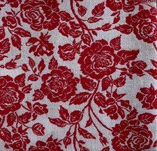 ÉTOLE EN LAINE BY KENZO *ÉCHARPE 164 x 45 cm*IMPRIMÉ ROSES ROUGES *FRANGES *LOGO