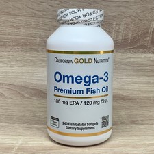 California Gold Nutrition Oméga-3 Prémium 240 capsules molles - 06/27