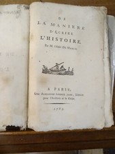 Mably, de la manière d'écrire l'Histoire, 1789