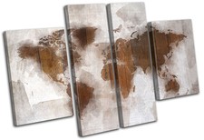 Abstract World Map Wood Maps