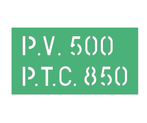 Pochoir plaque tare - plaque, pour