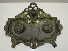 -BEL ANCIEN ENCRIER de BUREAU REGULE Style LOUIS XVI Sorti de grenier à nettoyer