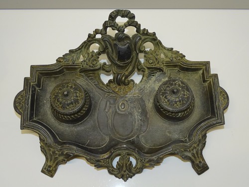 Bel ancien encrier bureau - encrier,