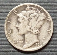 USA ONE DIME 1936 MERCURY -
