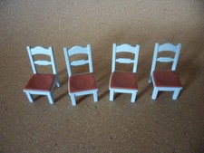 4 Chaises Cuisine 1900 Bleu