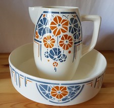 vintage 🟠 cuvette & broc 🔹 ENSEMBLE de TOILETTE  🔹 made in FRANCE 🇫🇷