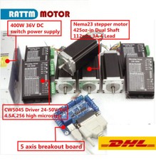 〖EU〗 4 Axis CNC Router Controller Kit Nema 23 Stepper Motor Driver Board CNC Kit