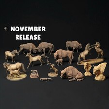 Animaux De Nord Figurines II 1:24 Miniatures non Peinte 1/24 Diorama Modélisme