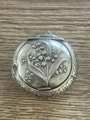 Ancien poudrier argent - ancien, en