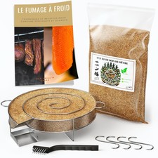 Générateur/Serpentin de Fumée Froide pour Fumoir Viande et Poisson + 1.2kg de...