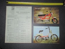 2 catalogues  PEUGEOT 102 N + GT10 + TARIF cyclomoteur vélomoteur mobylette