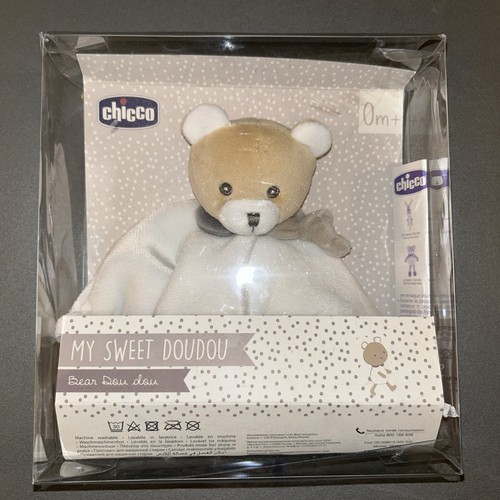 Doudou plat ours - ours, blanc