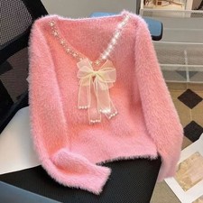 Pull en Maille Femme à Col V