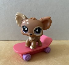 Littlest Pet Shop LPS Authentic Chihuahua Dog Purple Teardrop eyes #963
