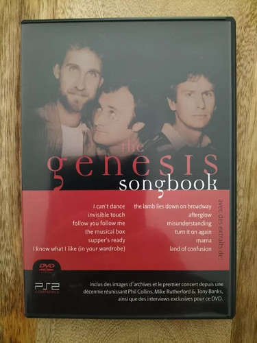 Genesis songbook dvd très - genesis, dvd.