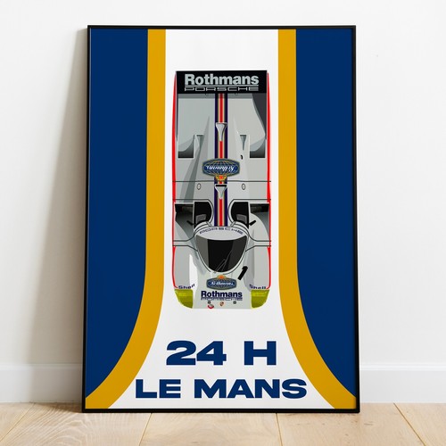 Affiche porsche 956 rothmans - porsche,
