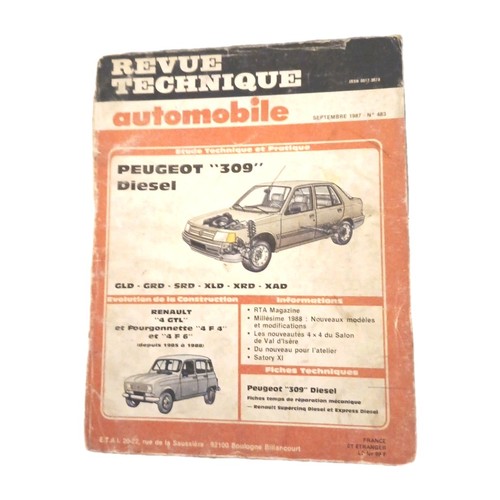 Revue technique peugeot 309 - revue,