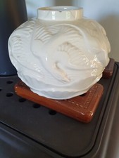 Vase Charles Catteau décor oiseaux ...25cm x 21cm ht-ouverture 9cm