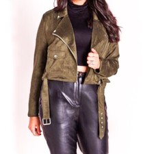 Missguided Faux Suede Biker
