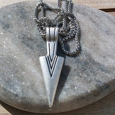 Collier homme bijou pendentif Viking Argenté - Flèche Argenté #12