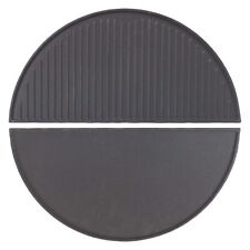 Wiltec 2x Grille BBQ Semicirculaire 47x23x2cm Fonte Barbecue Grillade Cuisson