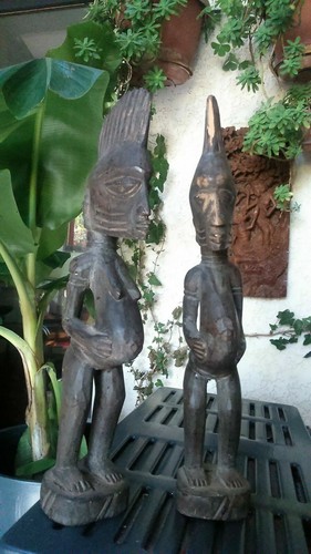 African statues paire - 2,