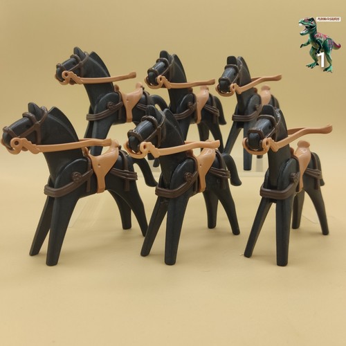 Playmobil lot cheval chevalier - playmobil, cheval-chevalier