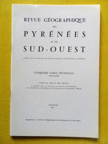 Revue géographique pyrénées - revue,